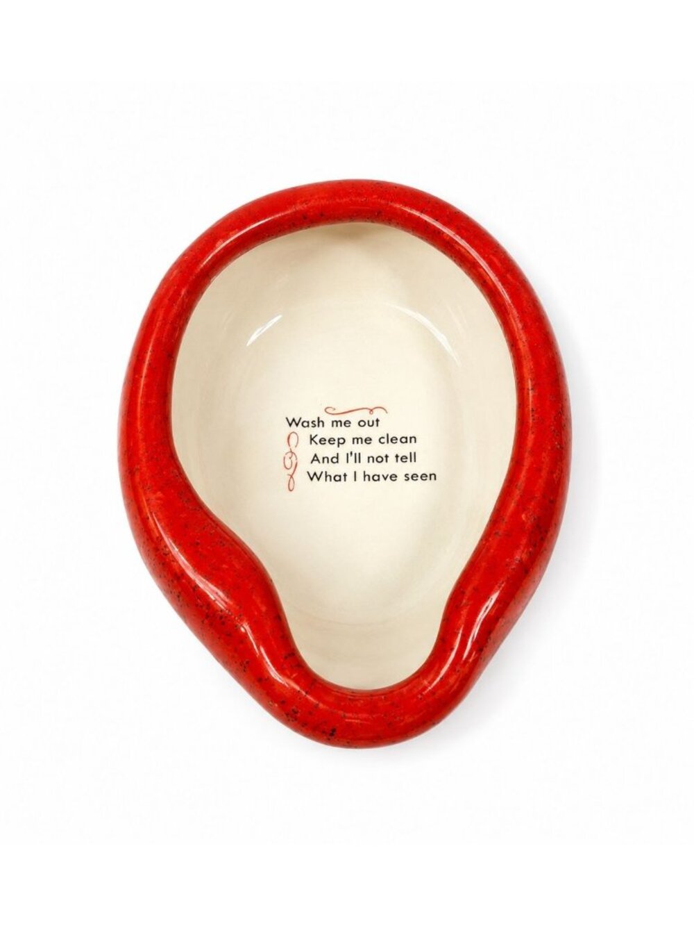Ashtray Miniature Bed Pan Vintage Trinket Dish Kitschy Ceramic "Wash Me Out" Spe